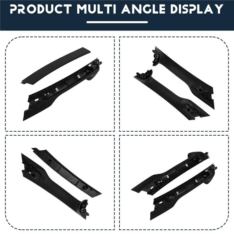 

A02Q-For VW Tiguan 5N MK1 2008- 2016 Interior Door Panel Grab Pull Handle Cover 5N0867179D 5N0867180D 5N0867171C 5N0867172C