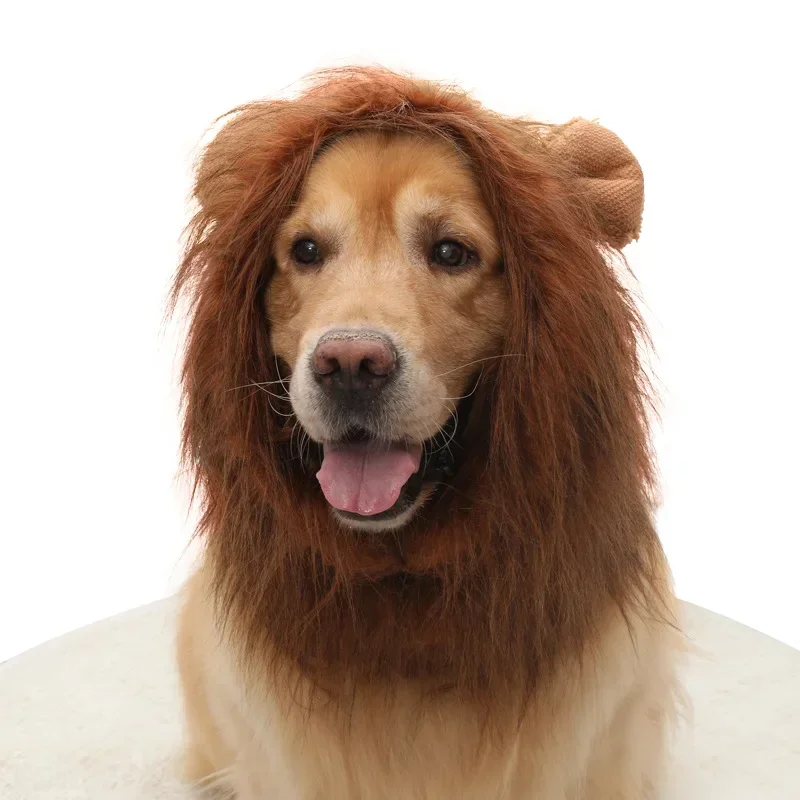 New Pet Products Golden Retriever Dog Cat Funny Act Cute Wig Lion Hood Hat