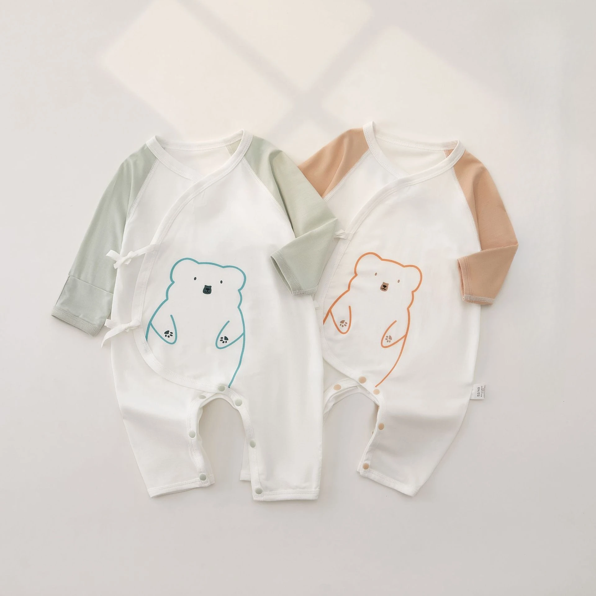

Baby summer onesie modal short-sleeved butterfly jersey baby belly protection thin monk clothing