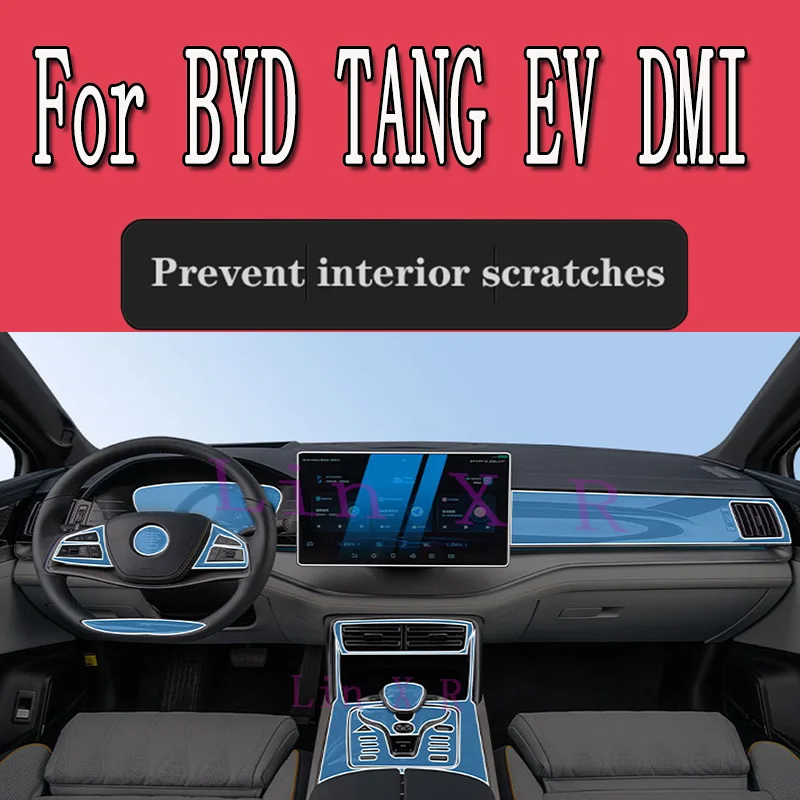 For BYD TANG EV BEV DMI  2021-2023 Gearbox Panel Navigation Automotive Interior Screen Protective Film TPU Anti-Scratch
