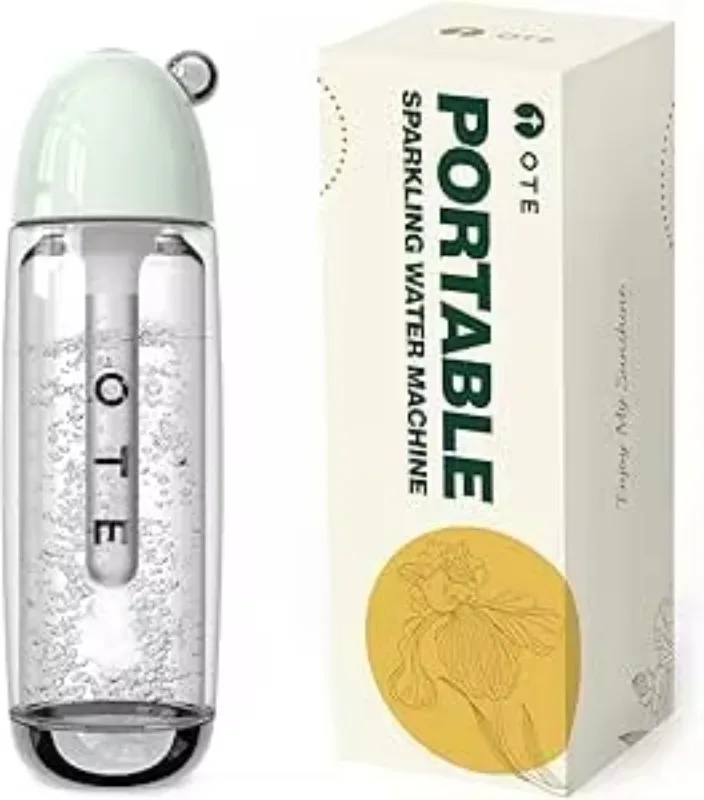 

Portable Soda Water Maker | 450ml Food - Grade PET | Manual Operation, Home Kitchen Use