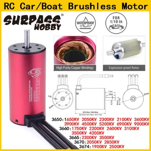 Melampaui Hobi KK 3650 3660 3665 3670 3674 Motor Brushless Tahan Air untuk 1/8 1/10 1/12 Mobil RC Balap Drift Truk Off-Road 10 penjualan terbaik 3660 kombo motor tanpa sikat - №