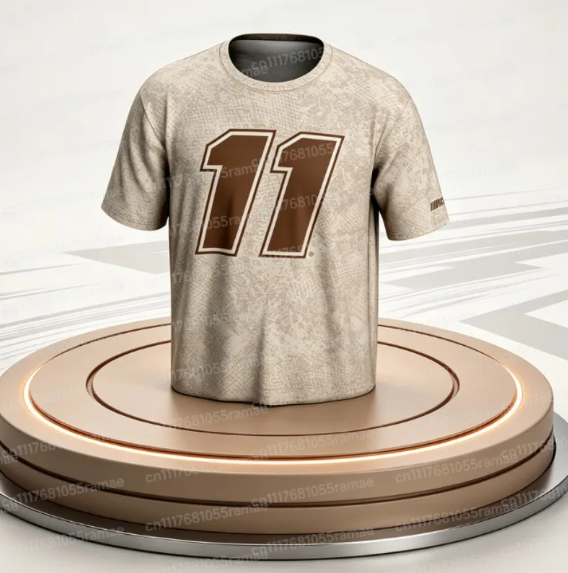Men's Denny Hamlin 11 NASCAR Salutes Collection T-Shirt Sports Quick Dry Breathable Top Fan Fashion Casual Racing T-shirts
