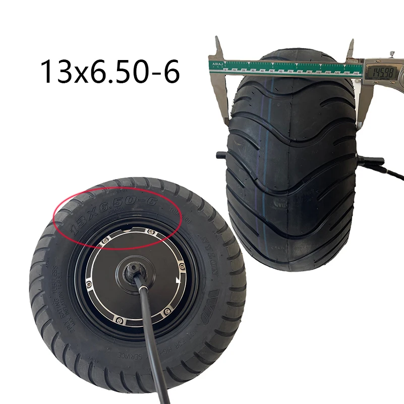 13 inch Scooter 13X6.50-6 Tyre 60V 3500W Enhanced High-power Motor Wheel Wide Tire Disc Brake Electric    Parts