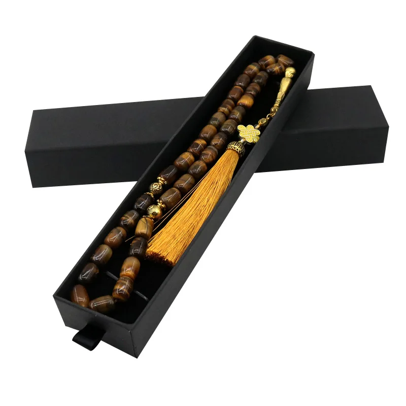 Islamic Tabish Agate Creative Bracelet Dream Natural Stone Muslim Red Tabish Fringe Men's Jewelry Misbah Gift 33 beads