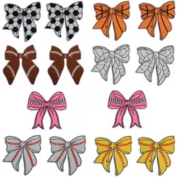 10 Pcs Balls Bowknot Iron On Sew On Embroidered Patches Clothing Hat Bag Shoe Repair Phone Gift Box Decor DIY Accessory