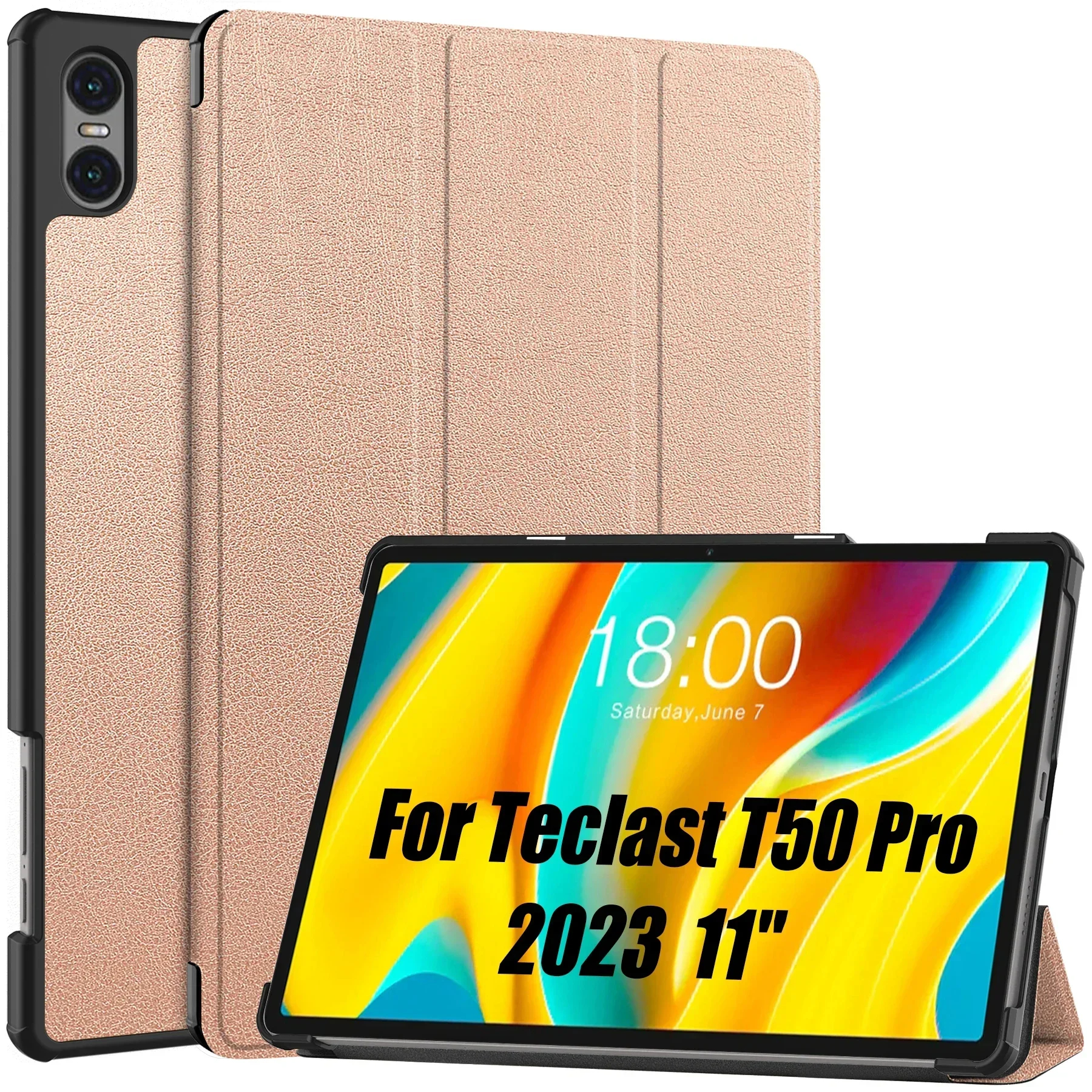 

For Teclast T50 Pro 11 2023 Teclast P30s P40HD Lightweight Trifold Slim Hard Cover for Teclast m40 plus Pro P20S Smart Case