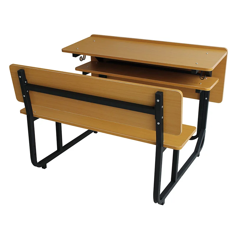 hot selling school furniture school wooden bench table classroom desk and chair for middle school used