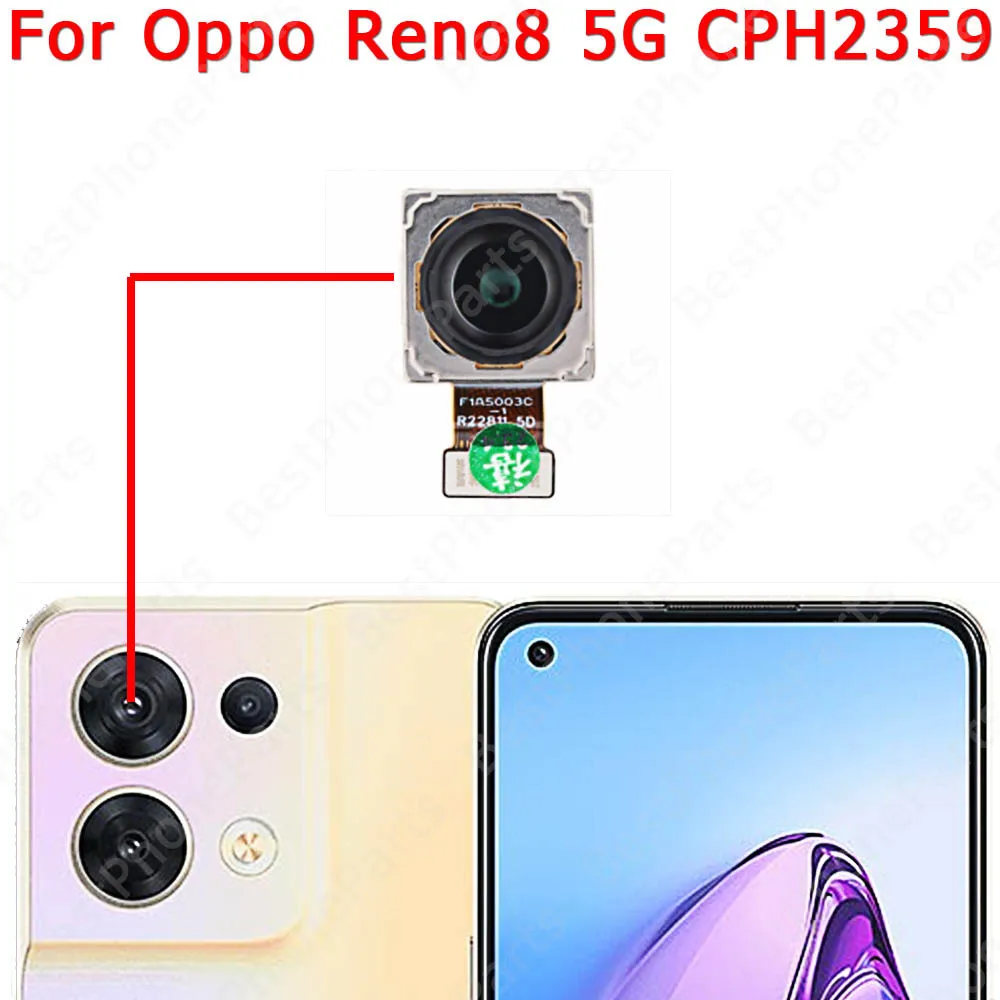 Rear Big Front Camera Module For OPPO Reno7 4G Reno8 5G Reno 7 8 Selfie Back View Camera Replacement Spare Parts