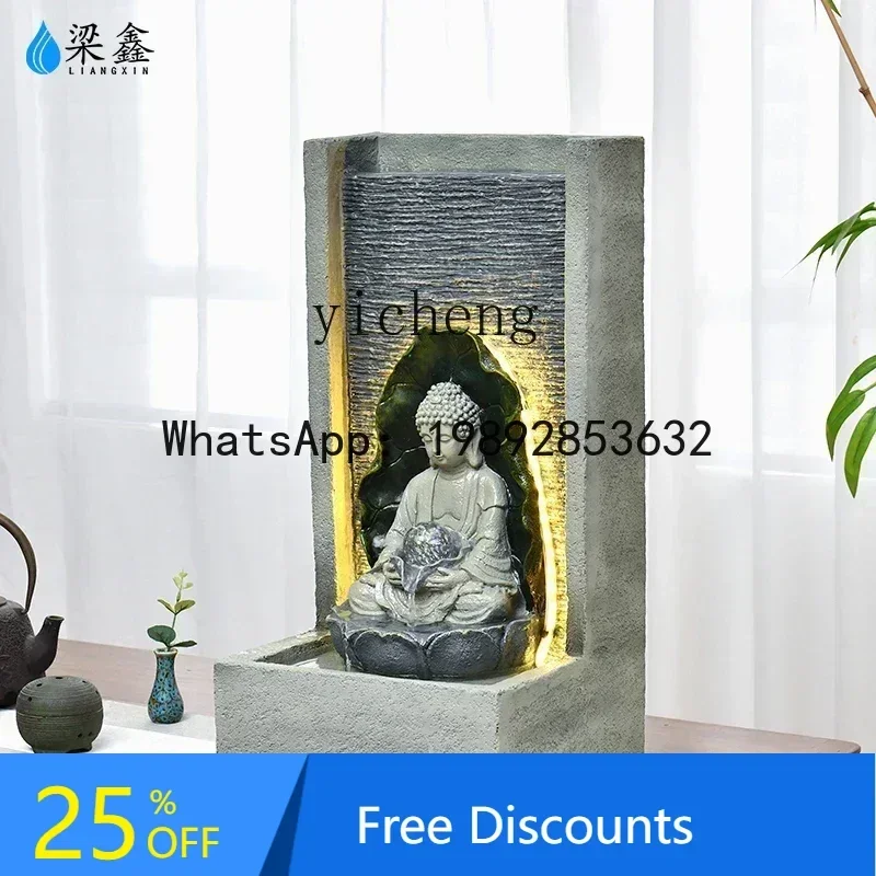 Zen Ornament Wealth like Water Fountain Endless Atomization Humidification Ornaments home decoration accessories