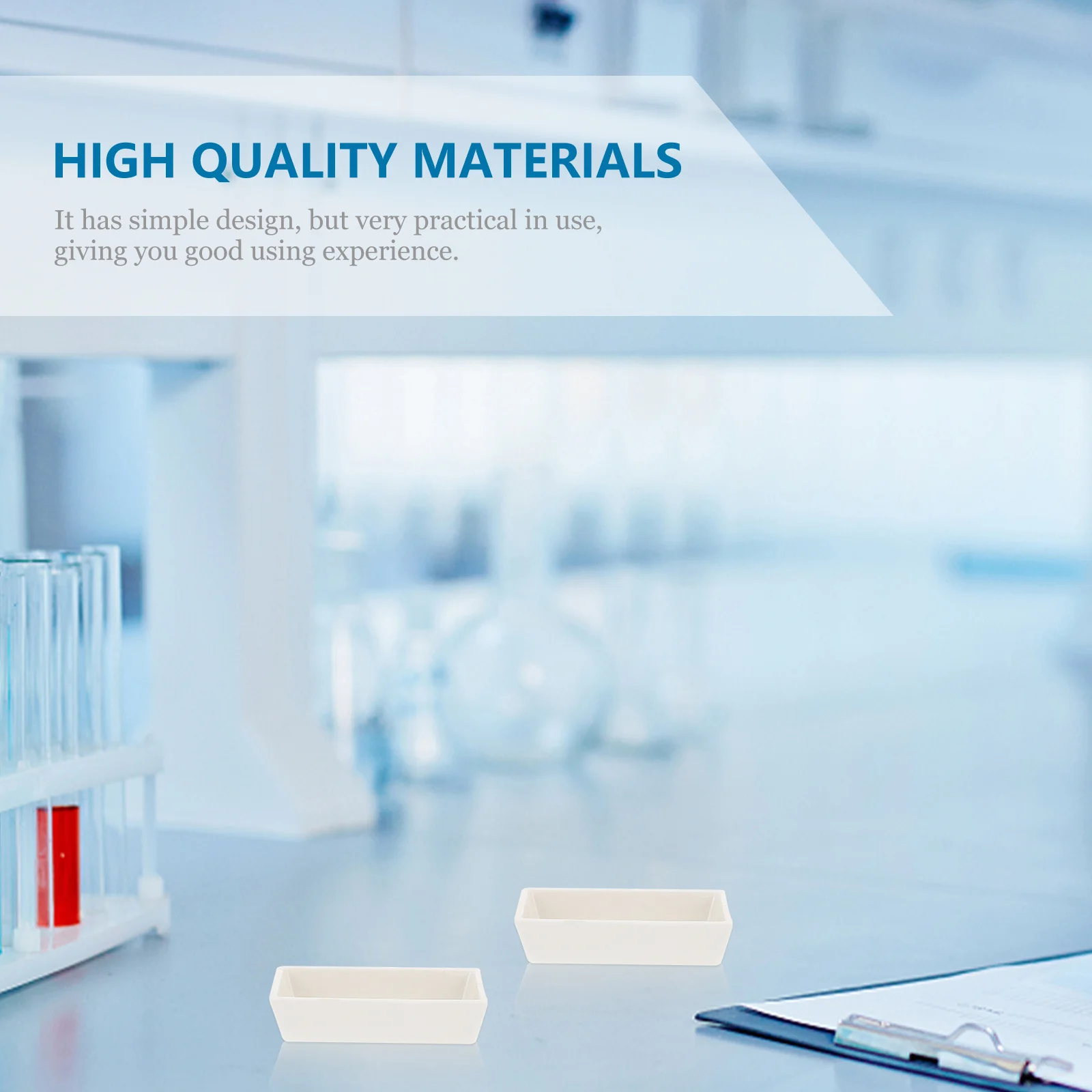 

3Pcs Laboratory Burning Holder Ceramic Material Long Lasting Safe Excellent Product for Chemical Experiments Convenient Storage