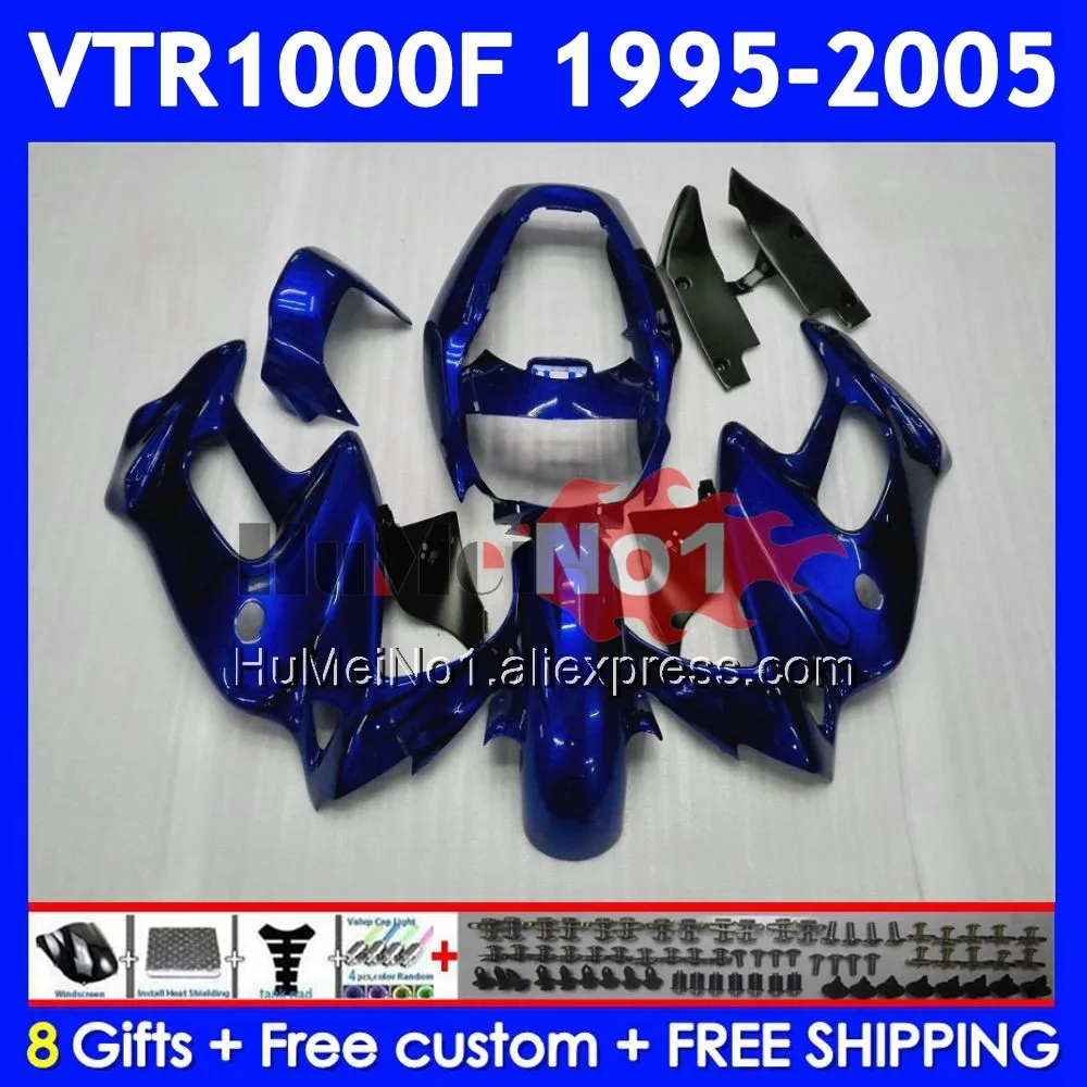 SuperHawk For HONDA VTR1000F VTR1000 67No.89 VTR 1000 F 1000F Blue&flames 1995 1996 1997 1998 1999 2000 01 02 03 04 05 Fairing