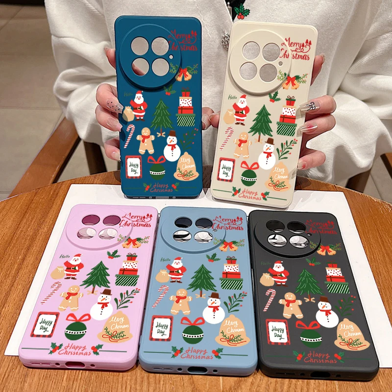 عيد ميلاد سعيد نمط سيليكون جراب هاتف ل OnePlus 13 12 13R 12R 11R 5G للصدمات لينة غطاء من البولي يوريثان ل OnePlus Ace 5 3 2