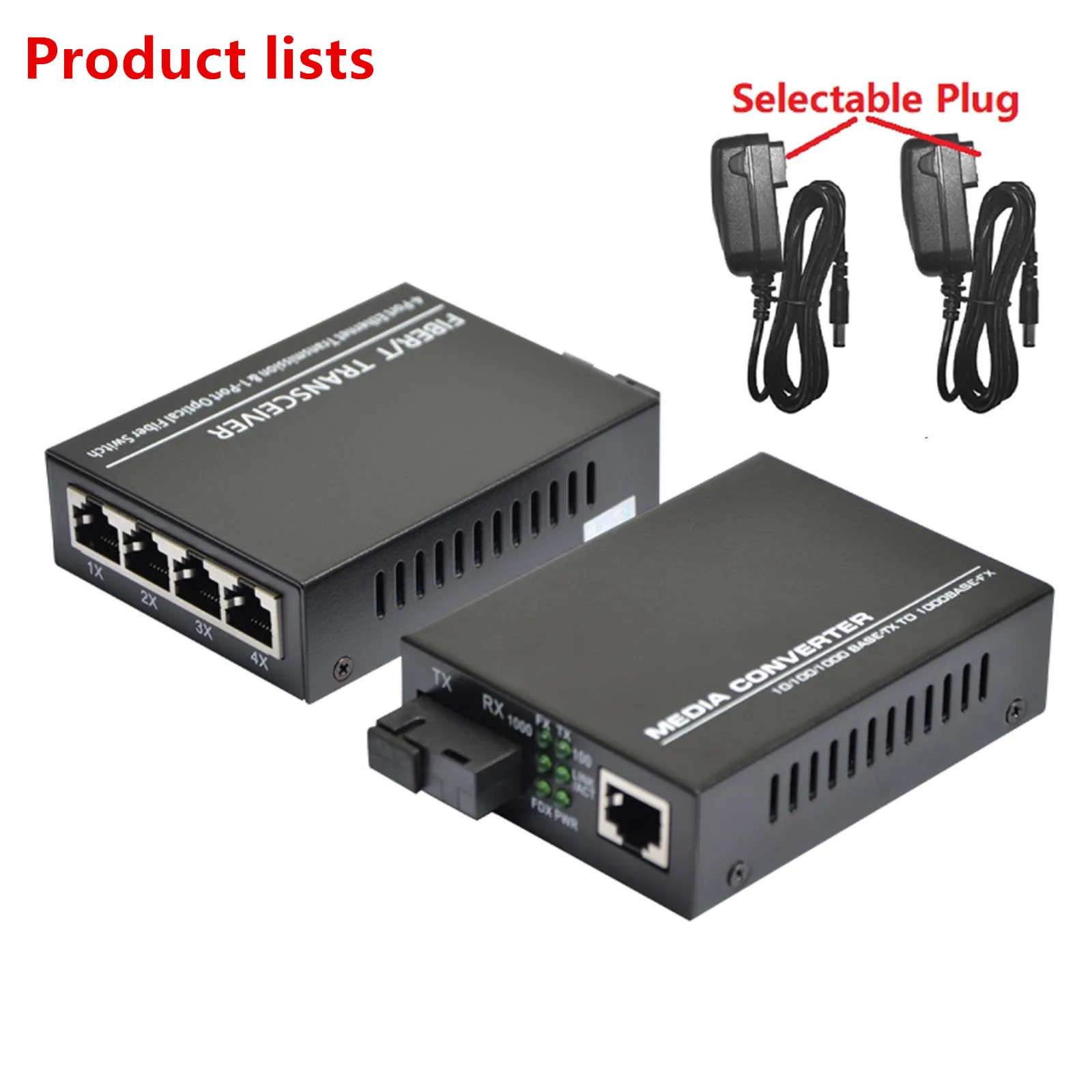 Imagem -03 - Ethernet para Fiber Optic Media Converter Single Mode Rj45 e sc Fiber Port Portas 10 Mbps 100 Mbps 1000mbps
