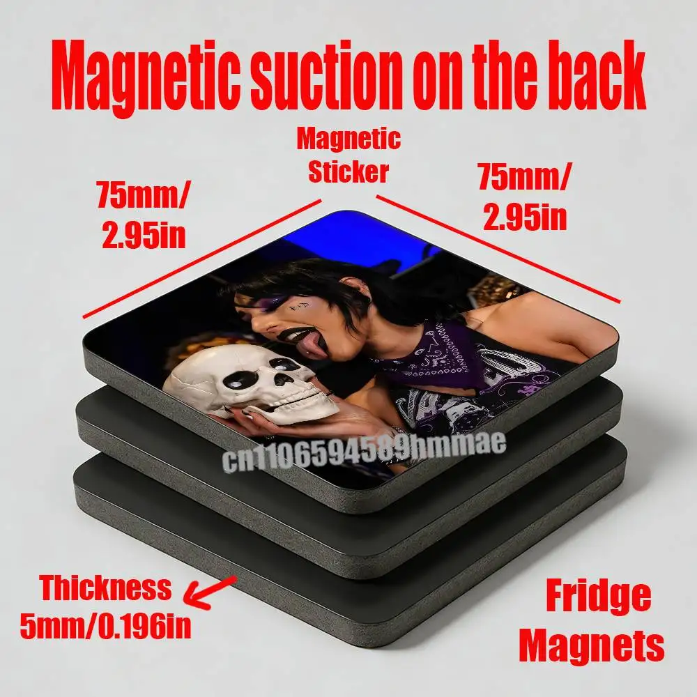 For R-Rhea Ripley Refrigerator Magnets Metal Cabinet Custom Fridge Freezer Magnetic Cards Cover
