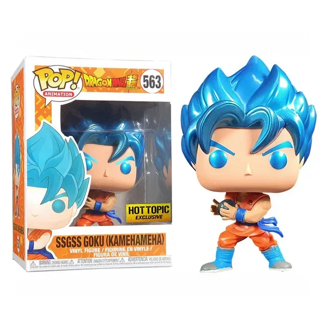 Funko pop DRAGON BALLs #563 SSGSS Goku Kamehameha Figure Toys Collection model toy