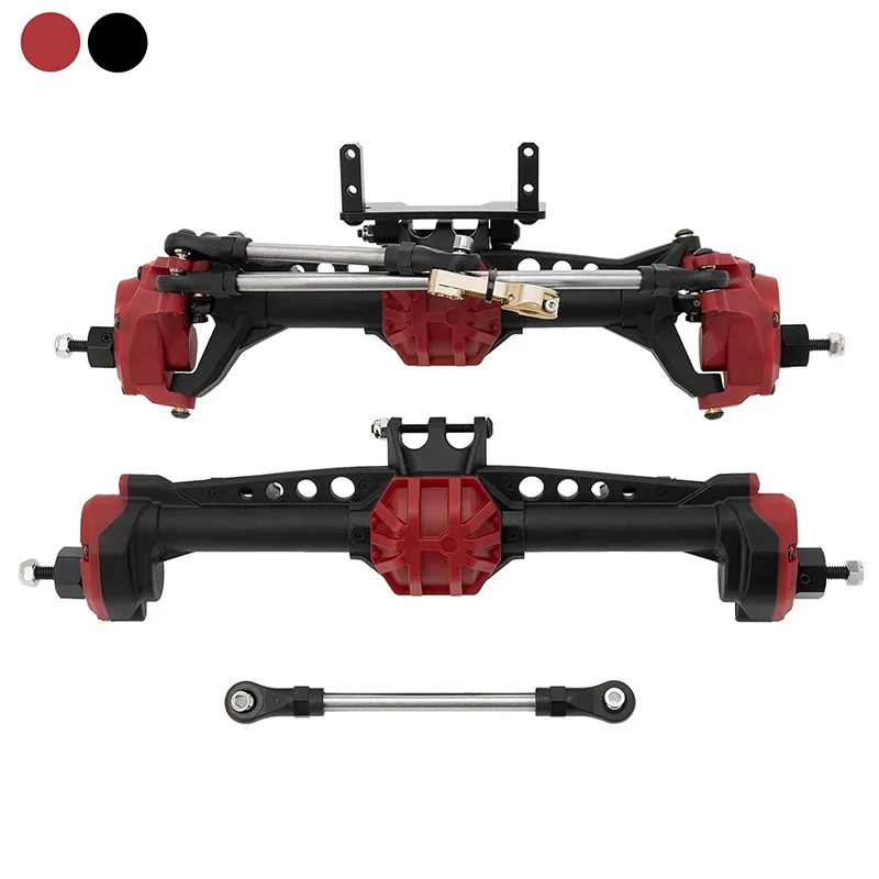 

Nylon Portal Axles Front Rear Axle with Steel Gears Metal Bearings for Axial SCX10 SCX10 II 1/10 RC Crawler Car Upgrade Pasrts