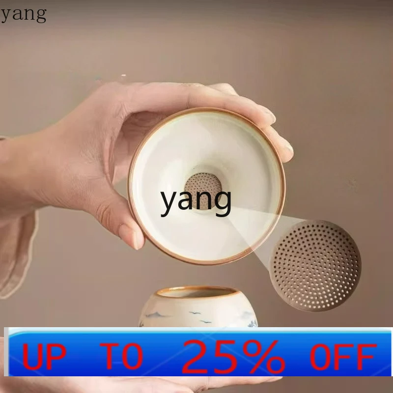 CX Travel Tea Set Outdoor Portable Ceramic Kung Fu Teapot Teacup Storage Bag