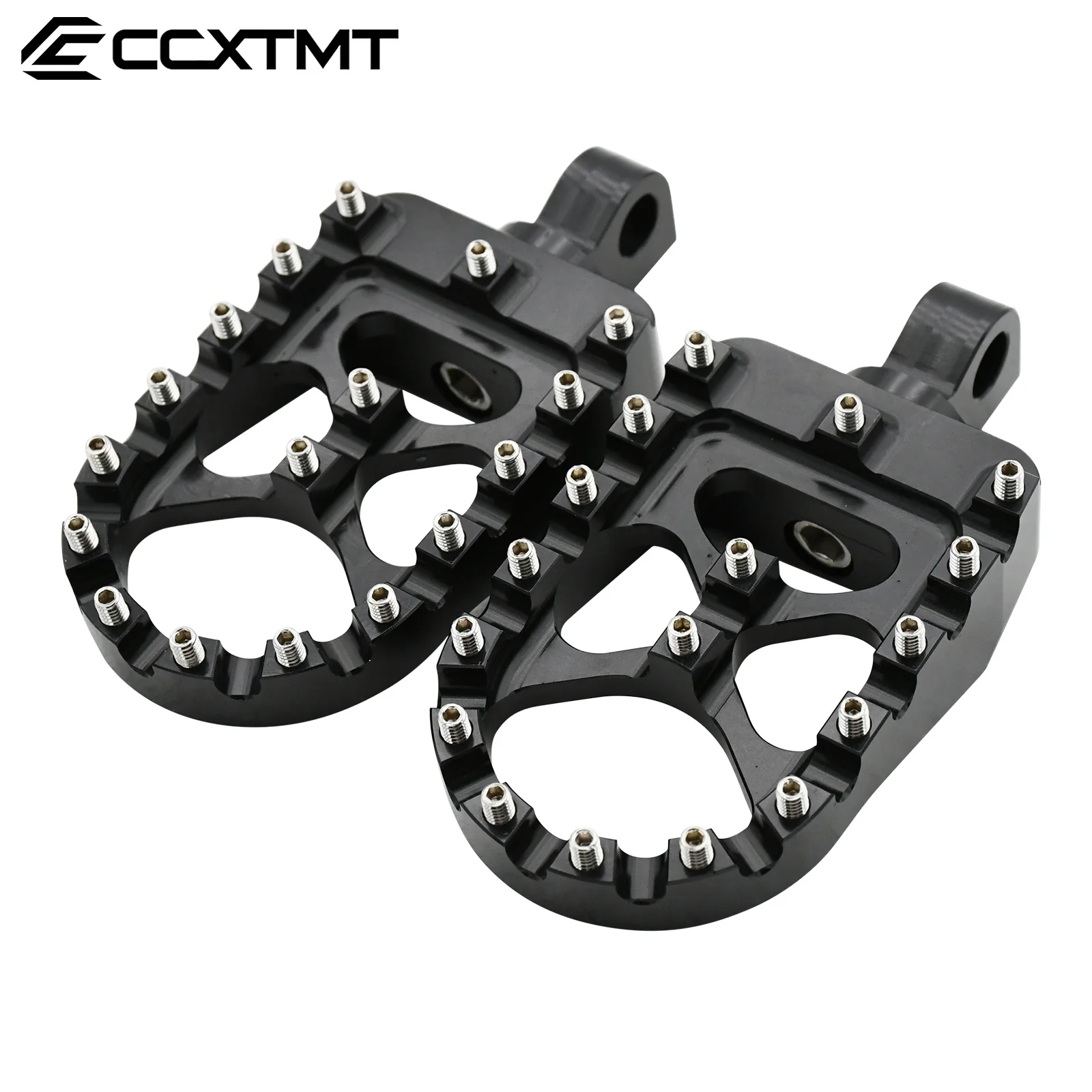 Motorcycle CNC Wide Fat Footpegs 360° Roating Foot Pegs For Harley Dyna Fat Bob Softail Sportster Street Bob Motocross Universal