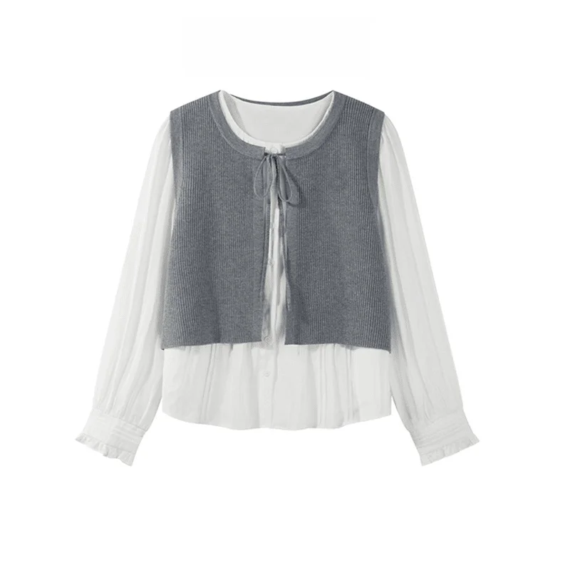 

Sweet Design Sense Plaid Long Sve irt Faionable Утягивающий универсальный маленький топ на осень Новое поступление Ele Sle