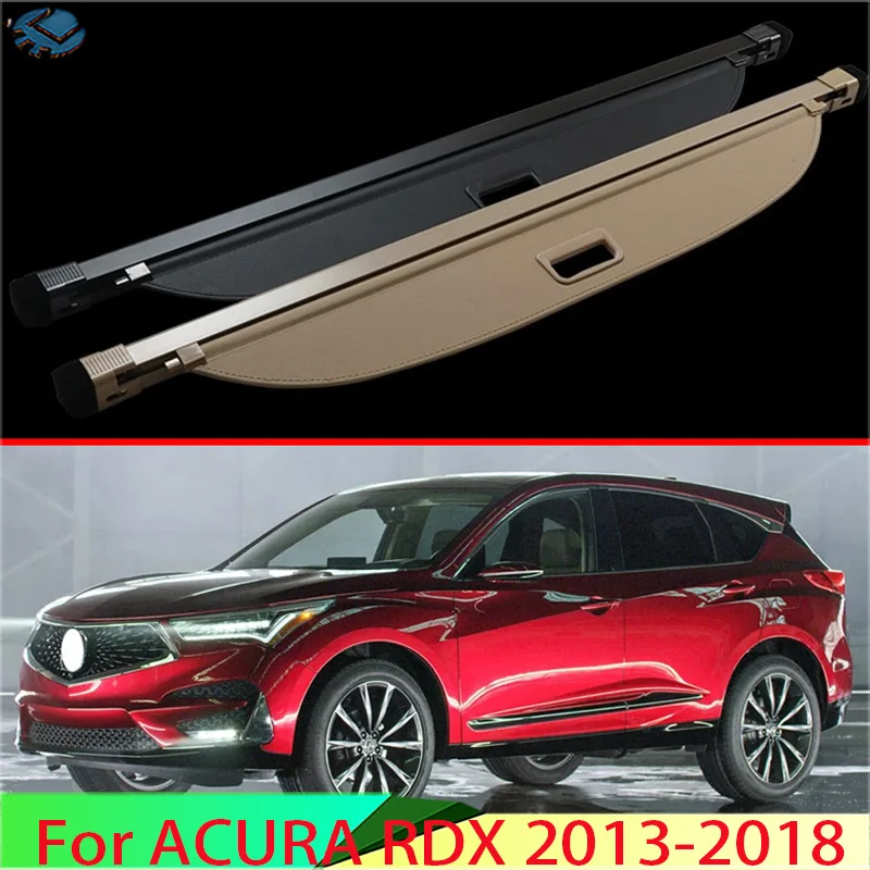 For ACURA RDX 2013-2018 2019-2023 Car Accessories Aluminum+Canvas Rear Cargo Cover Privacy Trunk Screen Security Shield Shade