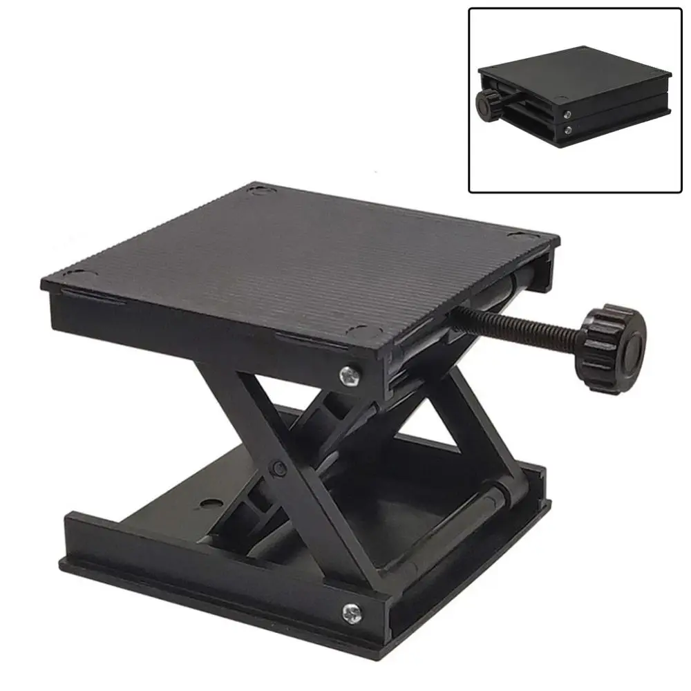 1Pcs Durable Plastic Lifting Platform 90x90mm Small Experiment Workbench Adjustable Lifting Height Lifting Stand Lifter