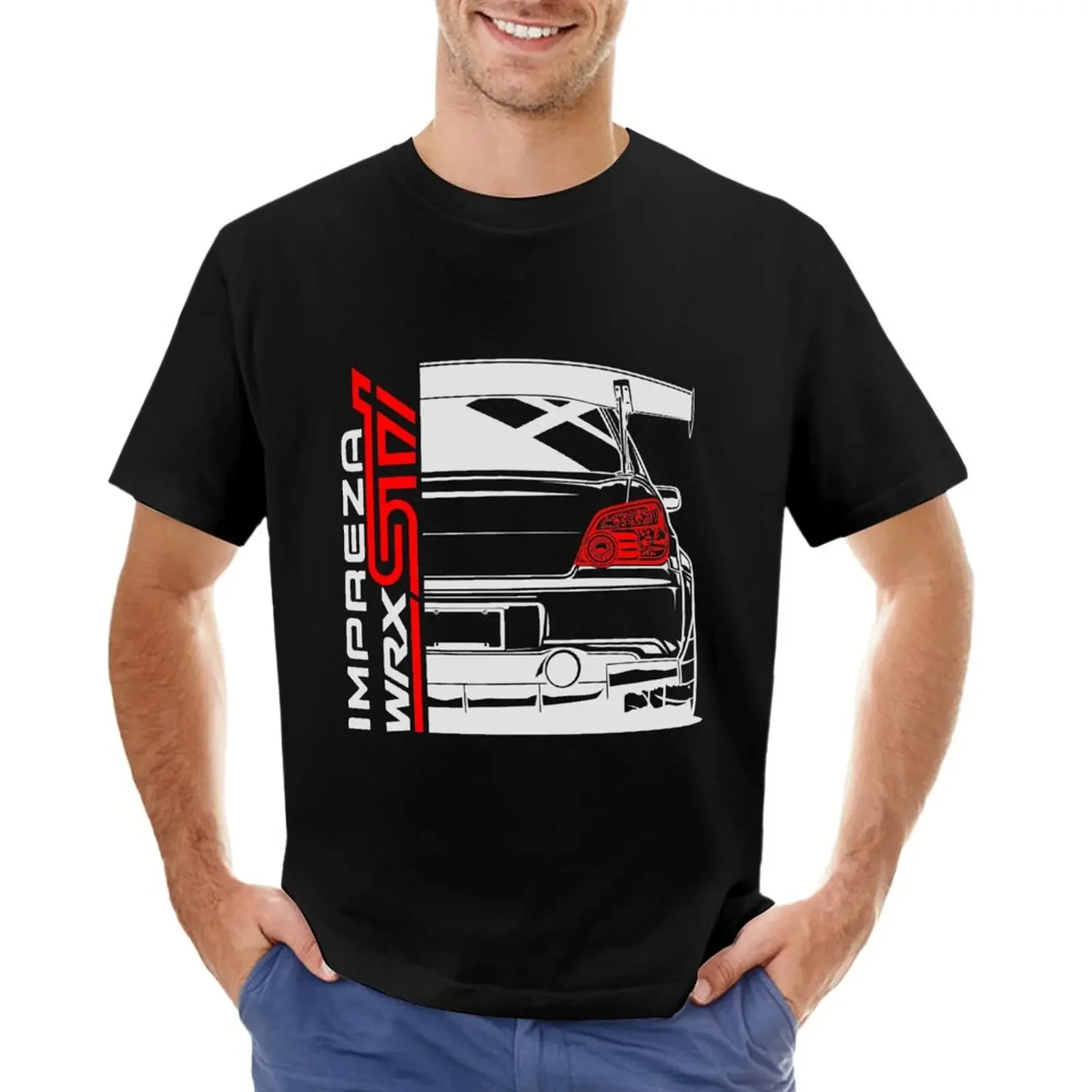 

Impreza STI WRX T-shirt Short sleeve tee heavyweights hippie clothes plain mens graphic t-shirts big and tall