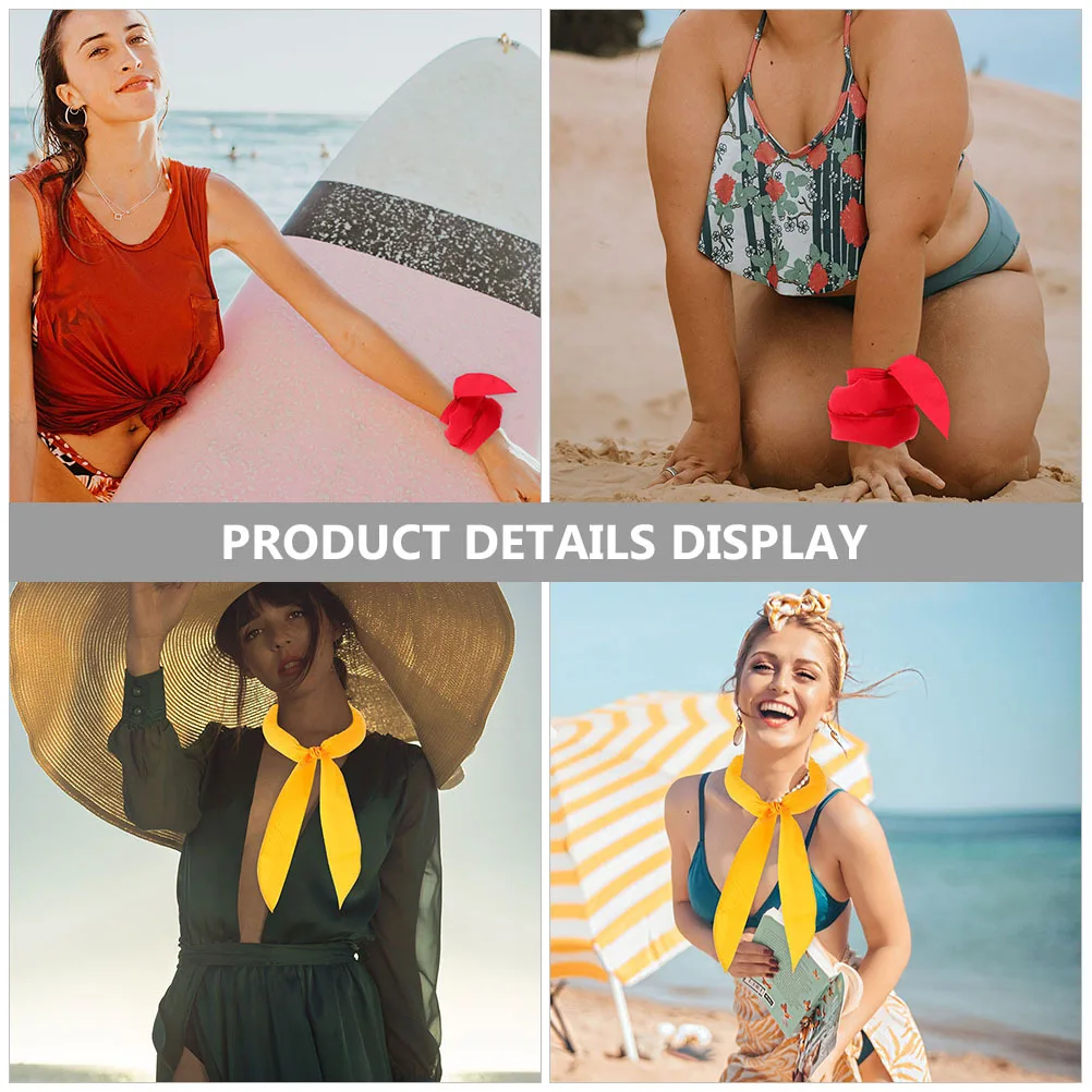 

6Pcs Ice Cooling Neck Wraps Quick Dry Towels Sweat Absorbent Cooling Scarfs for Outdoor Neck Wrap Quick-Dry Towel