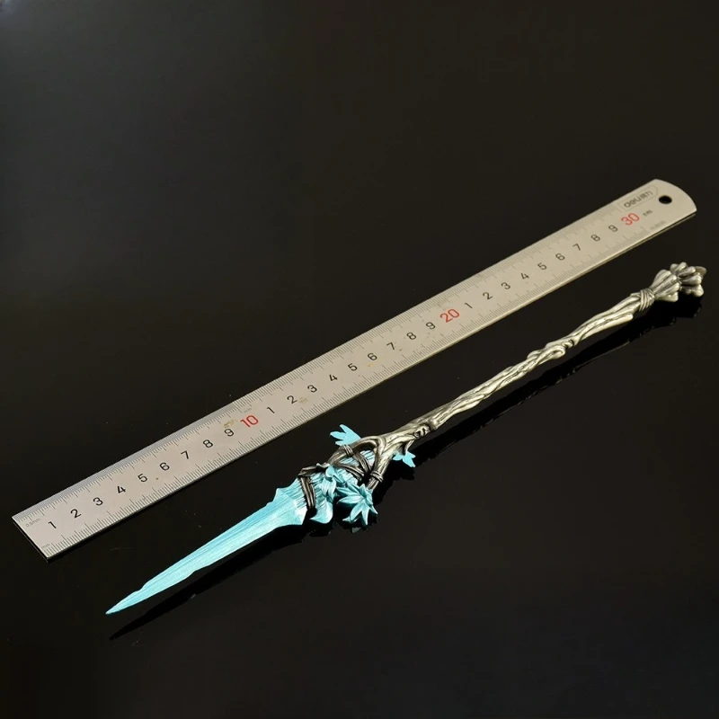 30cm/11.81in elementos periféricos de jogo sonho lança arma modelo katana cosplay adereços artesanato de metal brinquedos ornamentos de mesa presentes do menino