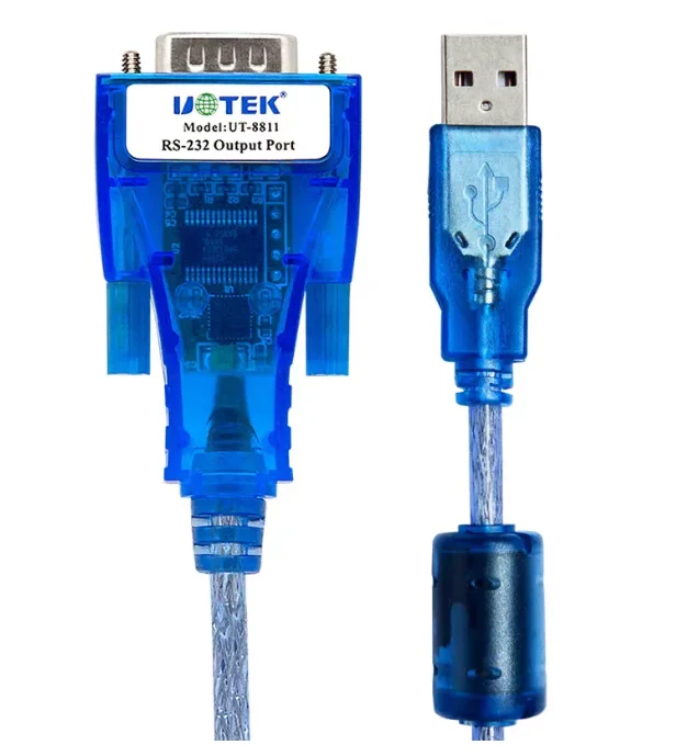 UTEK UT-8811 USB to RS-232 Serial Cable DB9 9-Pin for PLC Programming MCU Debugging