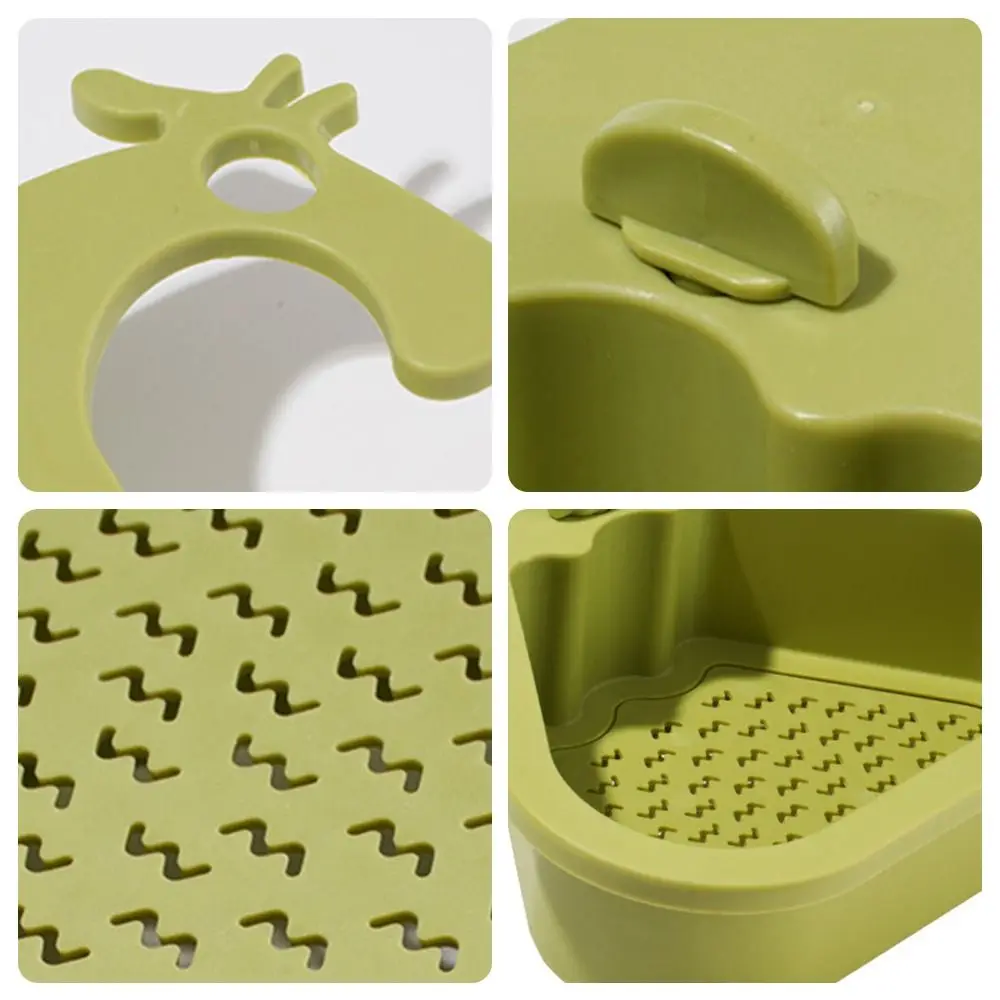 

Triangular Sink Drain Basket Giraffe Anti-leak Food Residue Separator One-touch Opening and Closing with Drain Hole