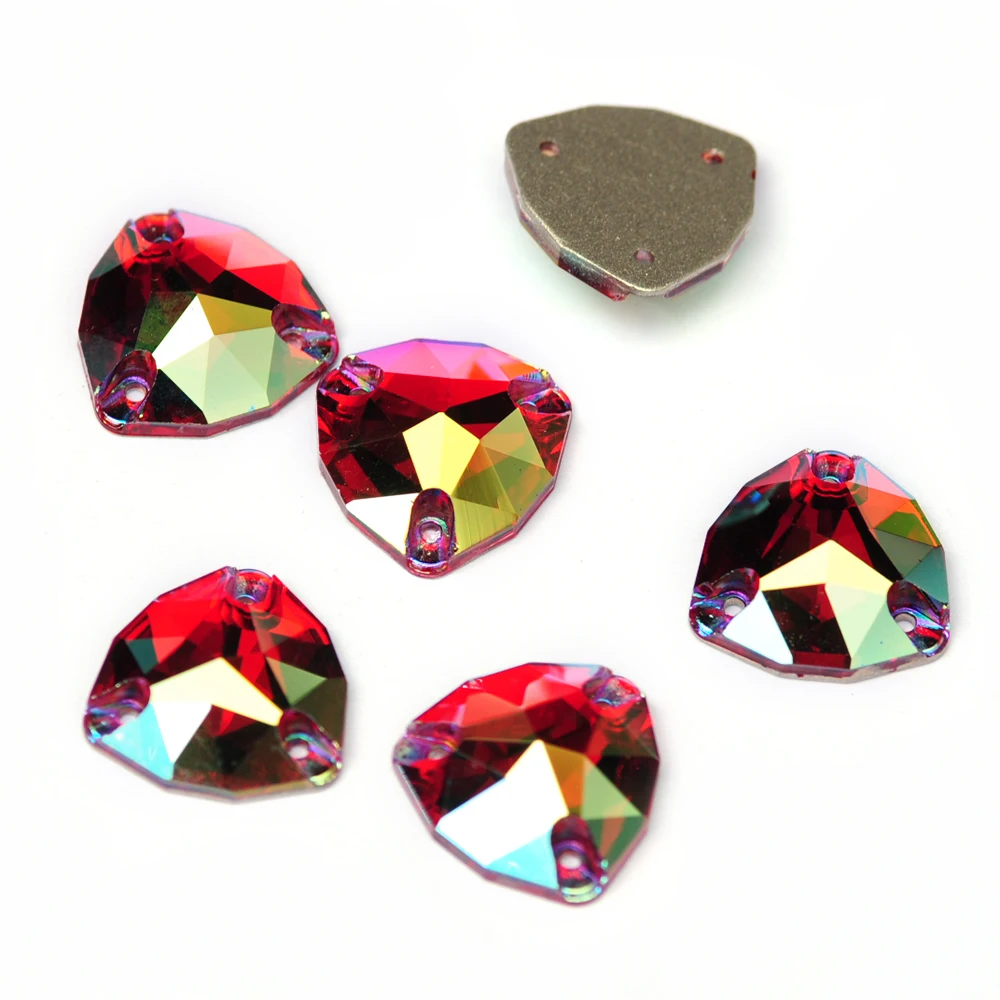 Glänzende, bunte AB-Trilliant-Form-Aufnähsteine, Glitzerkristall-Nähzubehör für Hochzeits-/Kleider-/Schuhdekorationen – Detail 11
