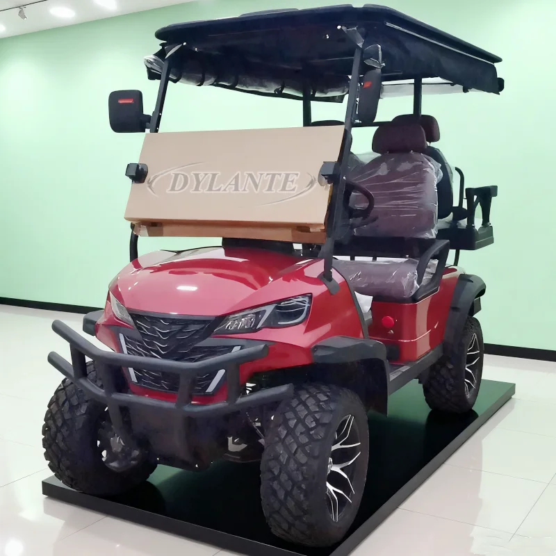 Factory Customized 4-Seater Golf Cart, Equipped With 5KW AC Motor Suitable For Off-Road Hunting, Supports Solar Power Supply