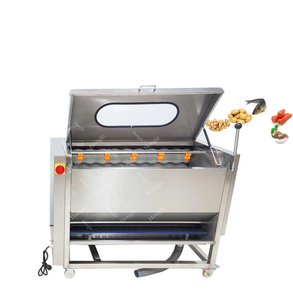 

Vegetable Washer Olive Cleaner Machine Potato Fish Fruit Washing and Peeling Machine