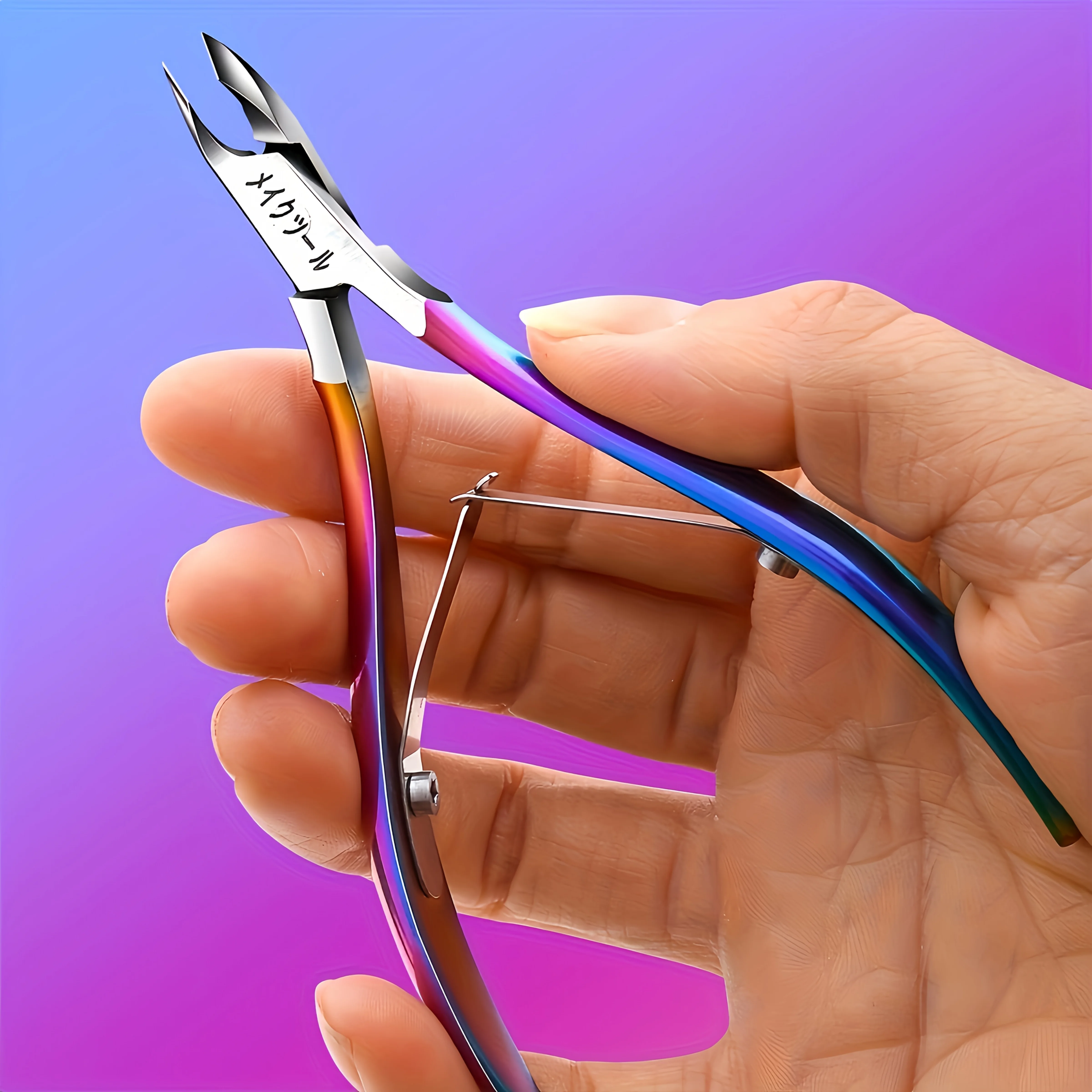 

Щипцы для кутикулы из нержавеющей стали с острым лезвием из титанового сплава, эргономичная ручка, подходящая для педикюра и маникюра