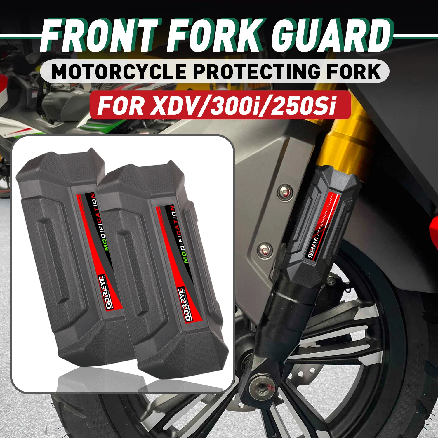 FOR WMoto LONGJIA XDV300I XDV250SI Motorcycle Front Fork Guard Shock Absorbing Protective Cover Front Wheel Fender Protector