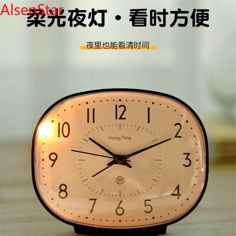 

Bedside Alarm Clock Bedroom Silent Desk Clock Elderly School Student Children Wake-up Artifact Desktop Alarm Clocks Watch