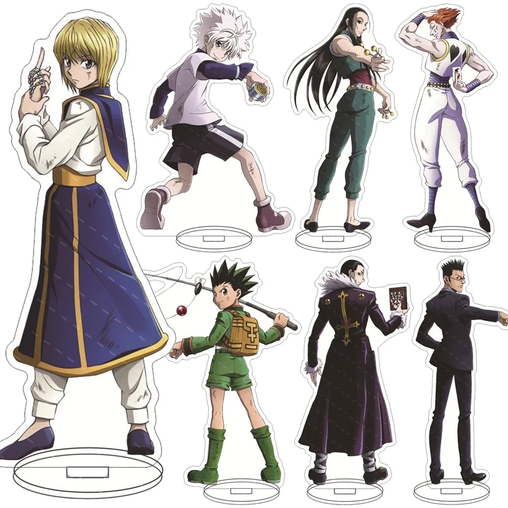 

Anime Hunter x Hunter Acrylic Stand Model Kurapika Leorio Hisoka Gon Killua Figures Cosplay Stand Model Desk Decor Xmas Gifts