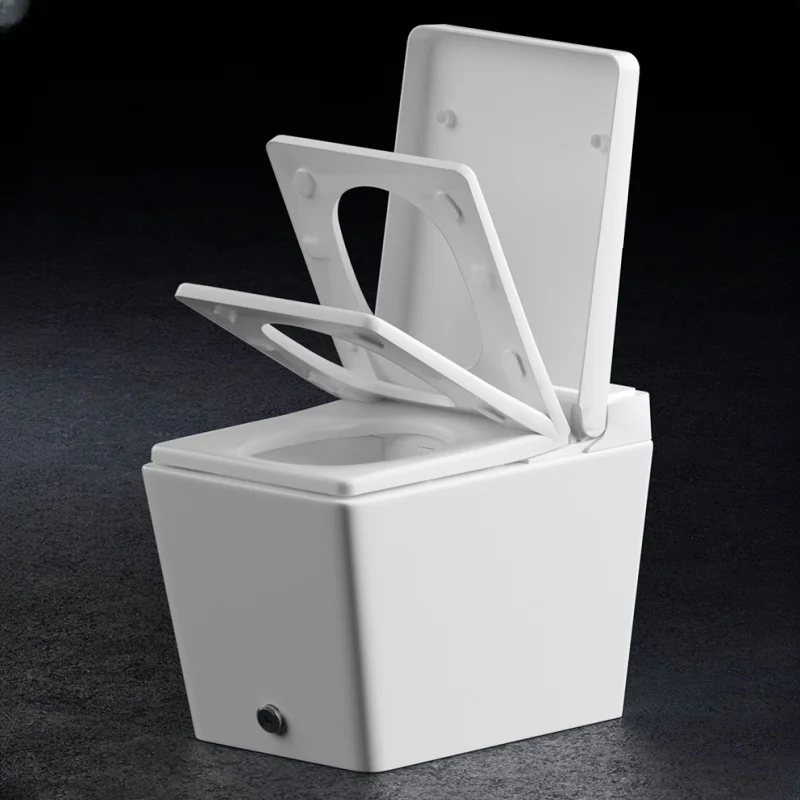 

Интеллектуальный автоматический унитаз-биде квадратной формы, умная электрическая сантехника с дистанционным управлением, напольный, с подогревом сиденья, S-образный сифон