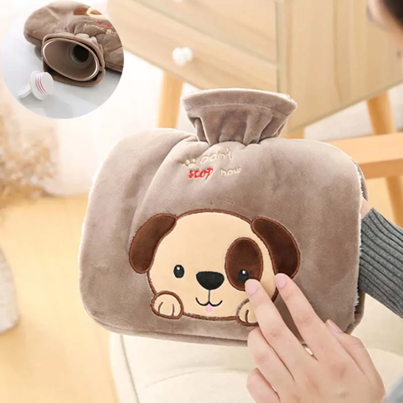 

1200ml Plush Hot Water Bag Water-filling Hot-water Bag for Female Warm Belly Hands and Feet Keep on Hand Warmer Hot Water Bottle