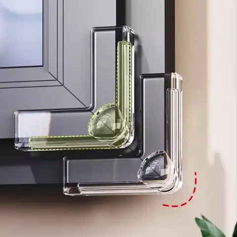 고탄성 에어백 테이블 코너 보호대, 투명 PVC 창 코너 가드, 실리콘 어린이 안전, 4 개