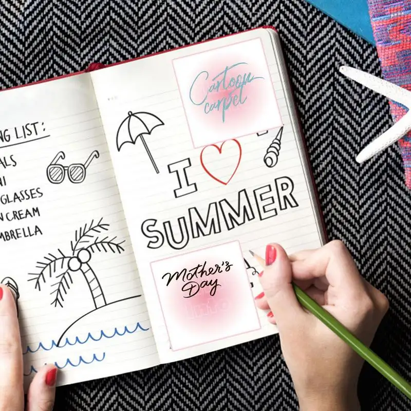 Post Notes Adhesive Gradient Note Pad Tiny Memo For Office School Home Easy To Post Cute Note Paper For Girls Kids