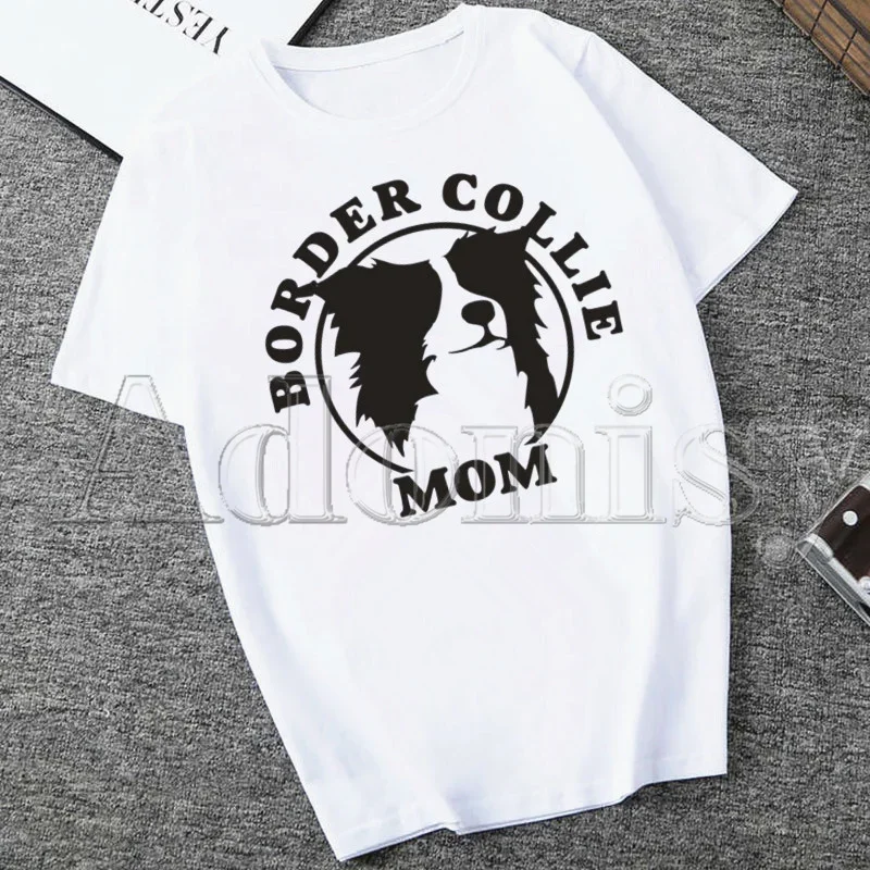 Border Collie Print T-shirts Women Summer Graphic Tees Funny Shirts For Woman Tshirts Loose Crew Neck Harajuku Tops