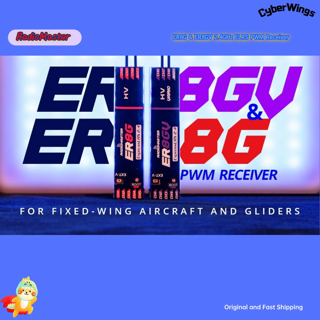 RadioMaster ER8G & ER8GV 2.4GHz ELRS PWM Receiver
