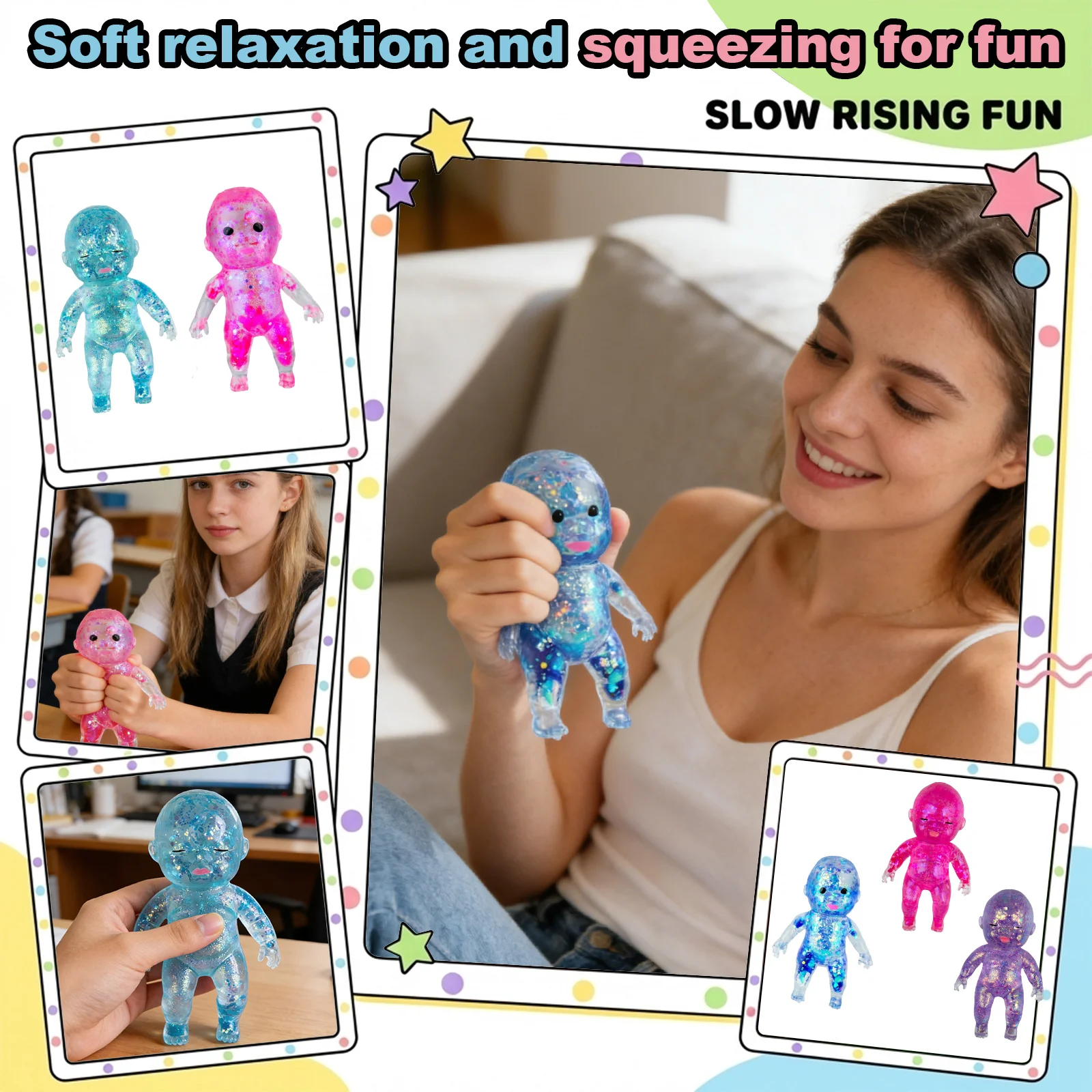 Juguete Blandito de Silicona Taba Hecho a Mano, Juguete Mochi Antiestrés para Relajar las Manos, Regalo, Recuerdos de Fiesta, Juguetes Sensoriales para Aliviar el Estrés