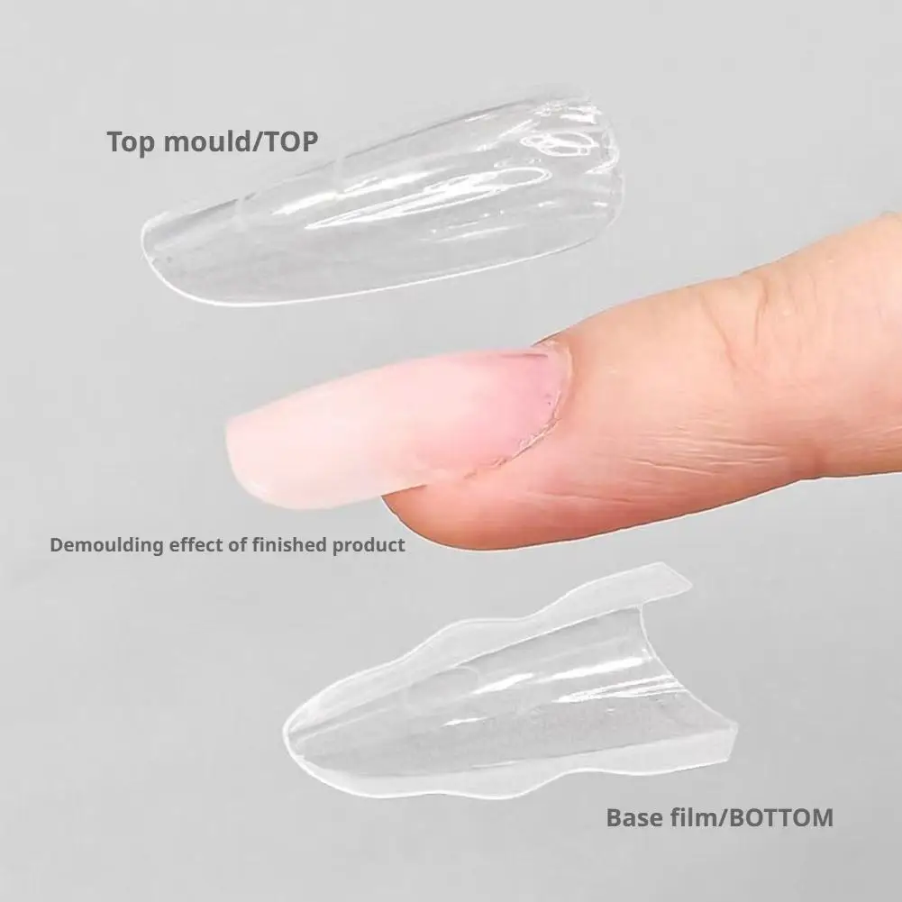 180 قطعة ساندويتش المزدوج مسمار شكل قالب شفاف كريستال درع قالب قابلة لإعادة الاستخدام كامل كوف مسمار الفن تمديد مانيكير أداة