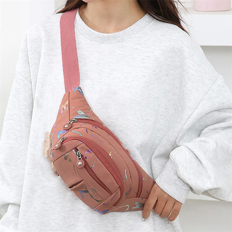 Women Waist Pack Large Capacity Nylon Fanny Pack Street Style Chest Bag Fashion Shoulder Crossbody Bags Casual Waist Belt Bag