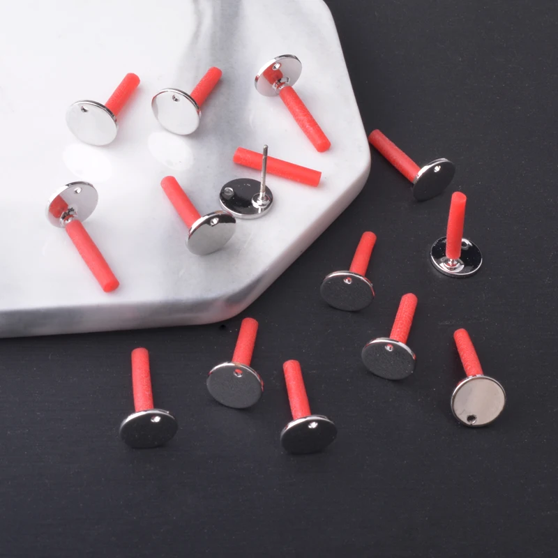 20 Stück 8mm Ohrstecker Mini 0,8cm Goldene Runde Ohrstifte Nadeln Ohrringe für DIY Schmuckherstellung – Detail 6