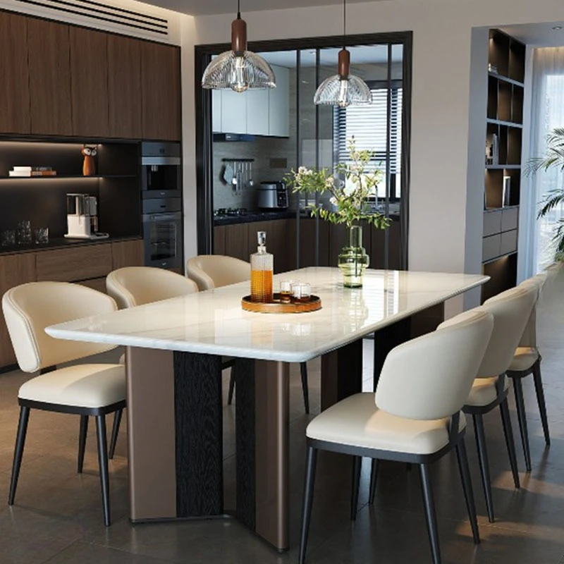ii-Rectangle Room Decor Dining Table Big Size Chinese Style Luxury Cheap Dining Table Minimalist Mesas De Jantar Home Decoration