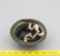 UJINDOU UD9042 The British Soldier Doll Army Machine Gunner Mini Toys Model Helmet with Inner Net Shovel Not Real For DIY 1/6